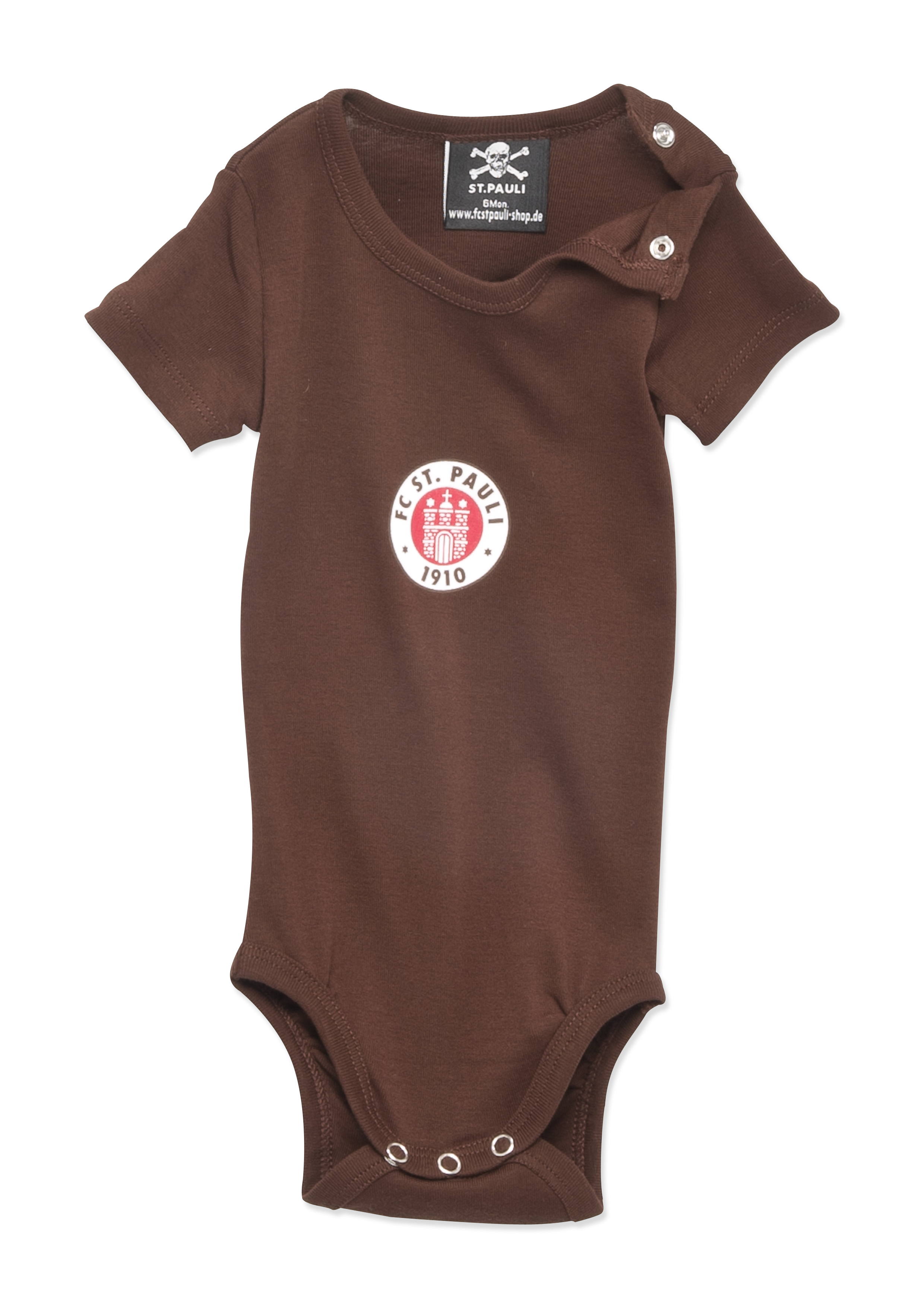 Baby bodysuit with logo, brown