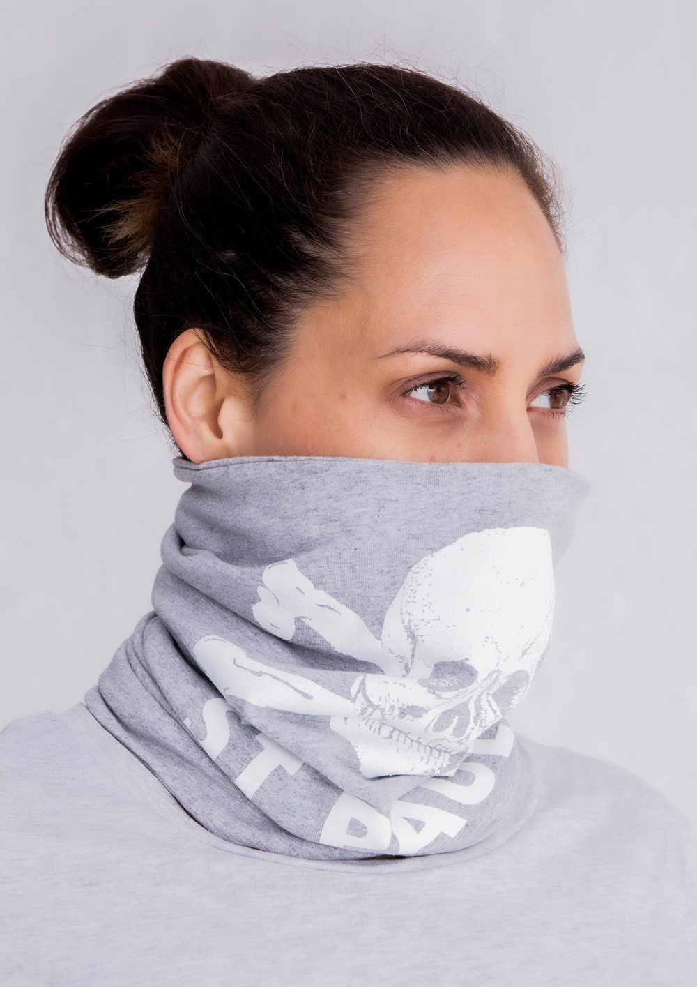 Tubescarf Skull Grey-Melange