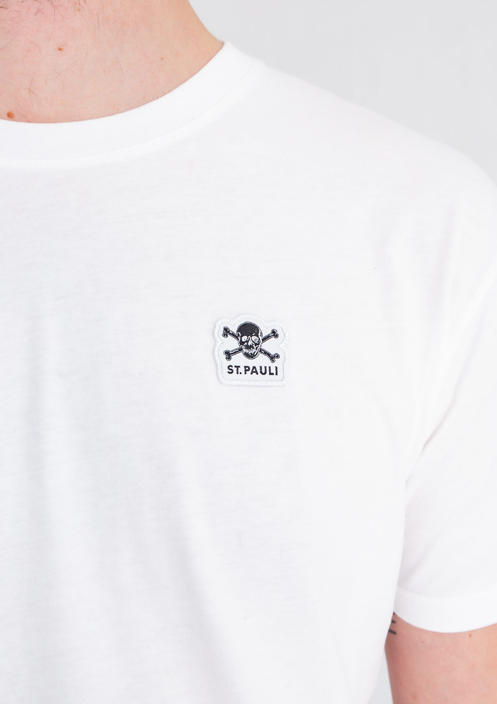 T-Shirt Basic Totenkopf Weiß