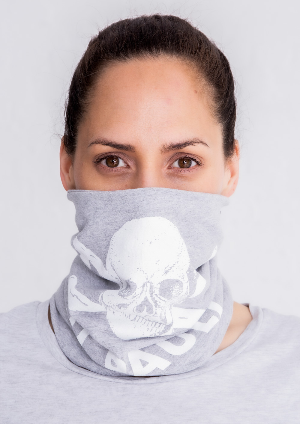 Tubescarf Skull Grey-Melange