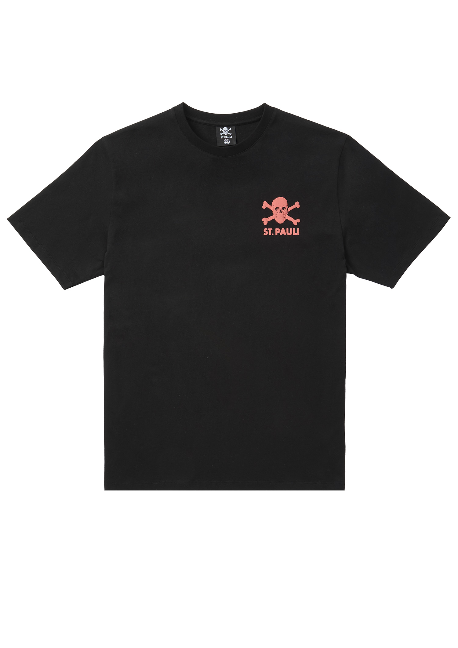 T-Shirt Skull and Crossbones - black-apricot